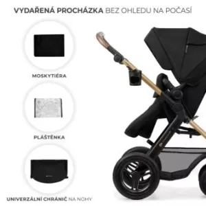 Kinderkraft Moov 2 AIR 3v1 Pure Black 2024 + u nás ZÁRUKA 3 ROKY ⭐⭐⭐⭐⭐