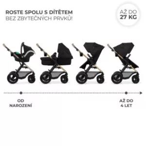 Kinderkraft Moov 2 AIR 3v1 Pure Black 2024 + u nás ZÁRUKA 3 ROKY ⭐⭐⭐⭐⭐